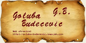 Goluba Budečević vizit kartica